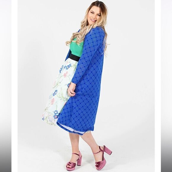 NWT Lularoe Sarah Open Front Longline Cardigan Geo Print - Picture 12 of 14